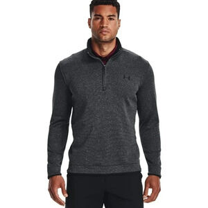 Under Armour  Mens XL Storm Gear 1/4 zip up Pullover Sweatshirt Black Spacedye